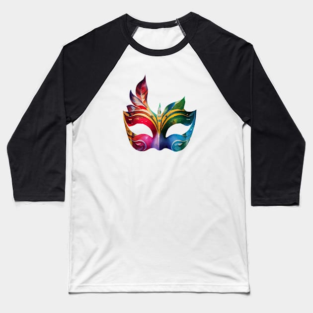 Masquerade mask Baseball T-Shirt by DreamLoudArt